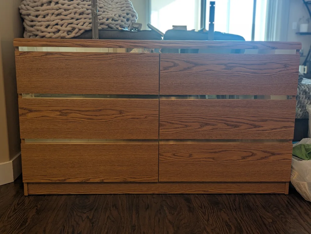 Vintage Wooden Dresser with Arch Mirror image indicator(6)