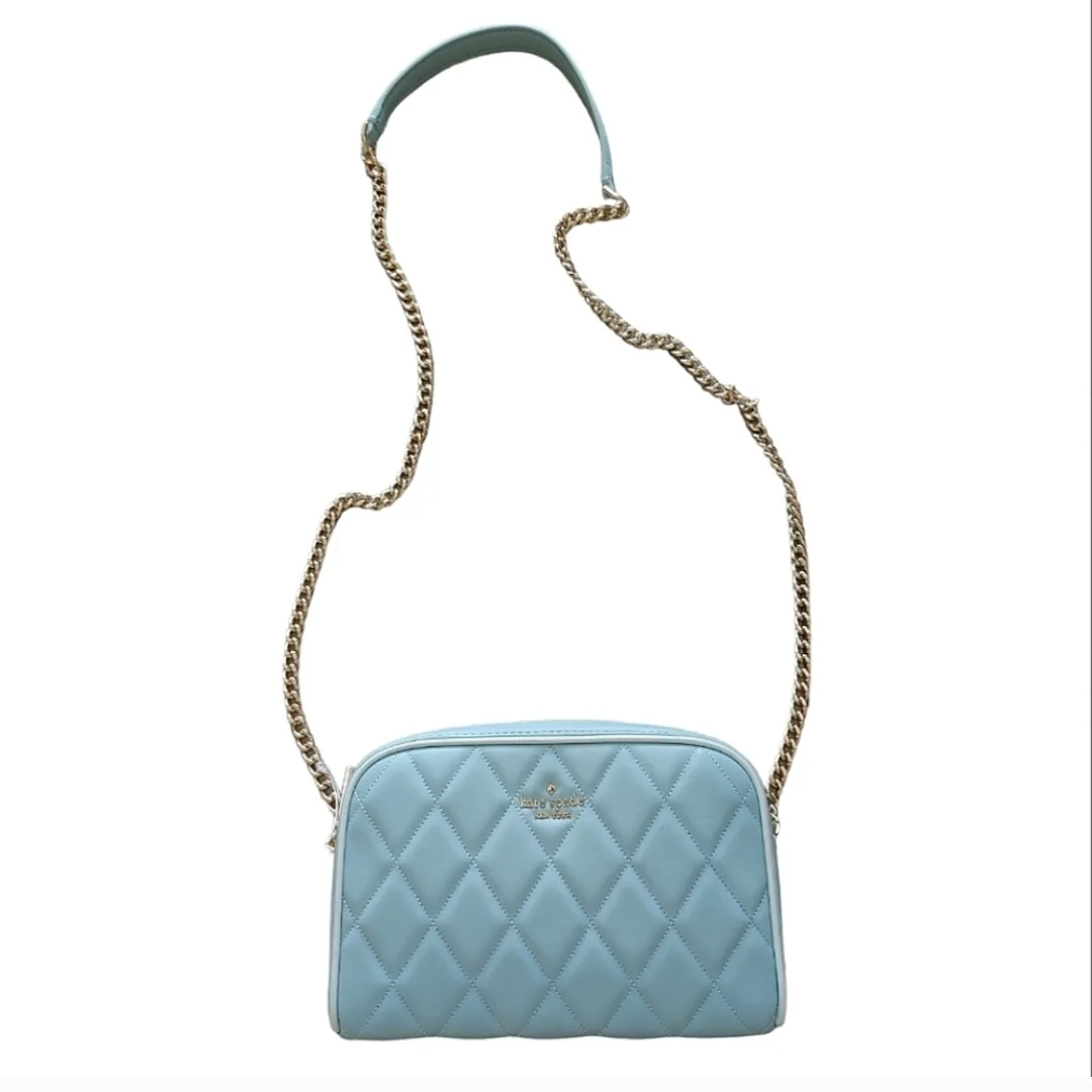 Kate Spade Light Blue Quilted Crossbody Bag thumbnail