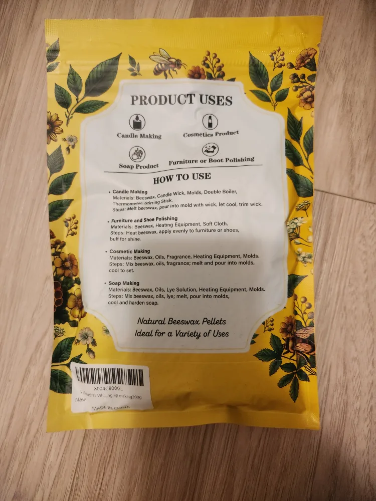 200g Natural Beeswax Pellets - Triple Purified 💚 image indicator(2)