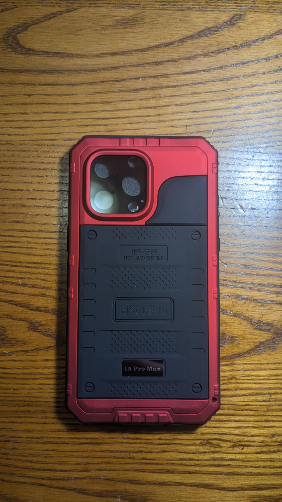 iPhone 15 Pro Max Waterproof Case - Red