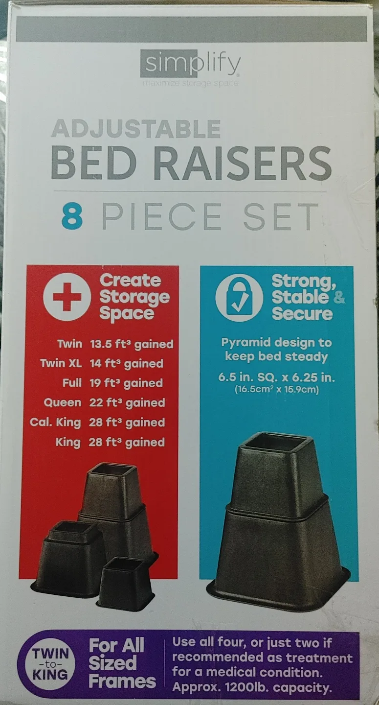 Bed Raisers - 8 Piece Set image indicator(3)