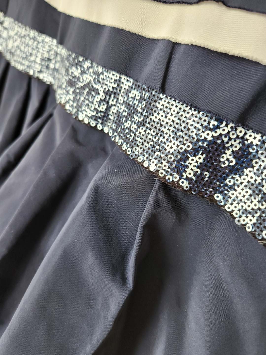 BCBGMAXAZRIA Navy Blue Sequined Cocktail Dress Size 12 - photo 2