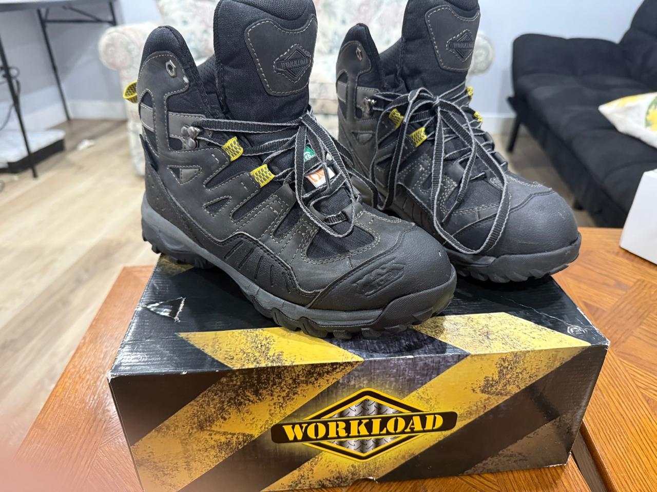 Workload Men's Black Work Boots