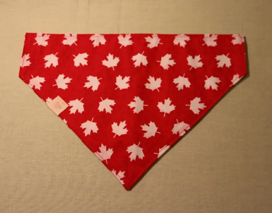 Handmade Dog Bandanas - Canadian Maple Leaf Design image indicator(3)