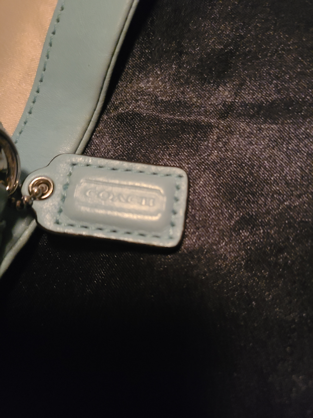 Coach light blue leather clutch - photo 5