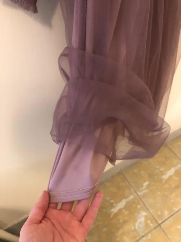 Purple Embroidered Mesh Dress image indicator(7)