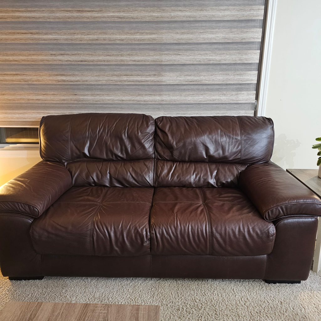 100% genuine Brown Leather couches - photo 2