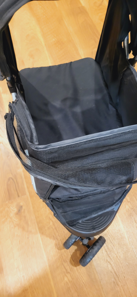 VIVO Black 3 Wheel Pet Stroller, Collapsible Stroller - photo 5