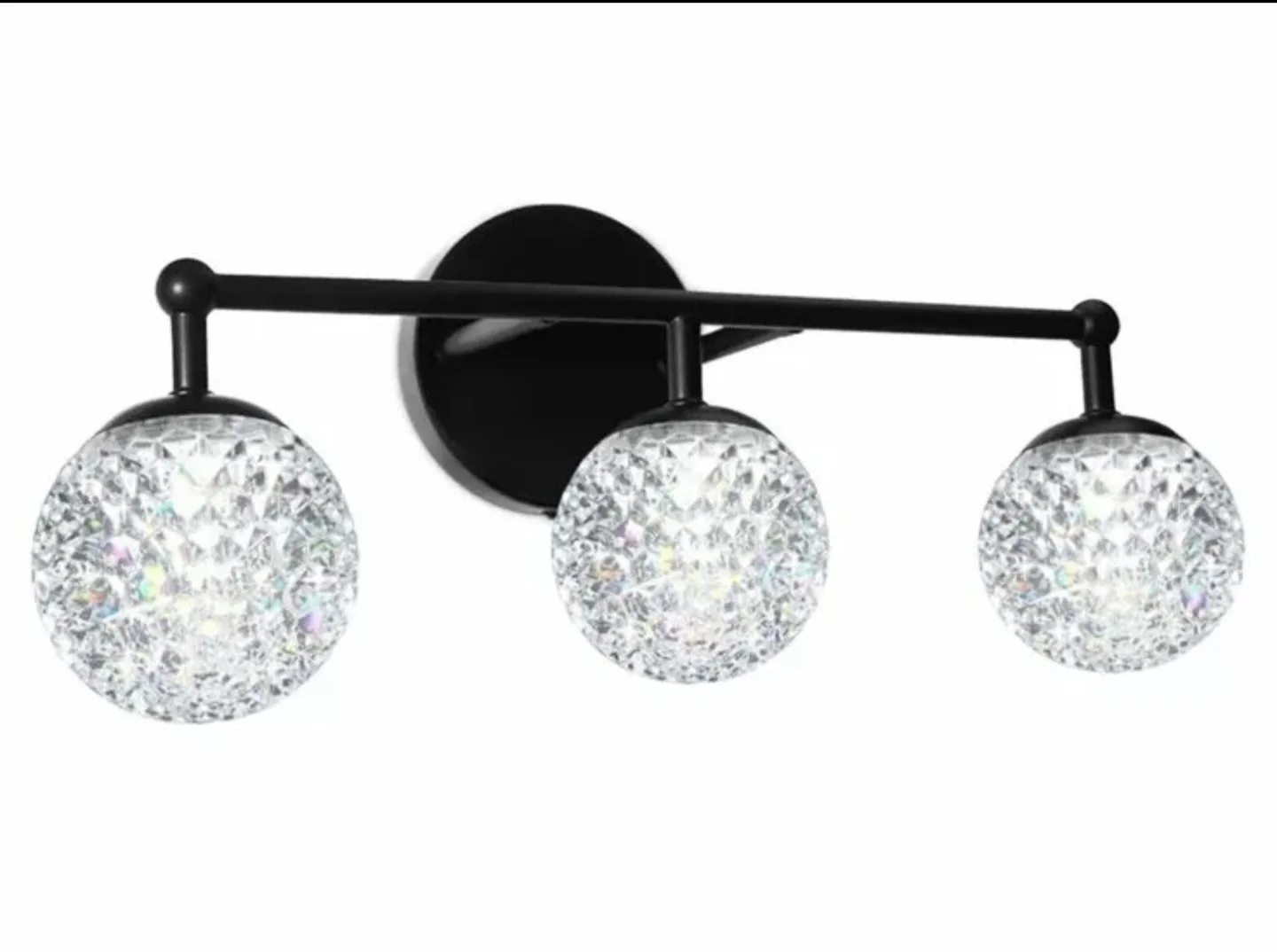 3-Light Vanity Fixture with Crystal Balls thumbnail