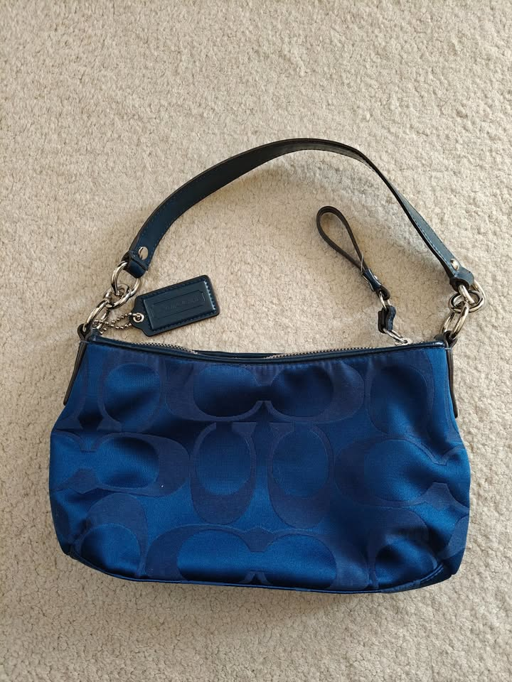 Coach Blue Sequined Shoulder Bag