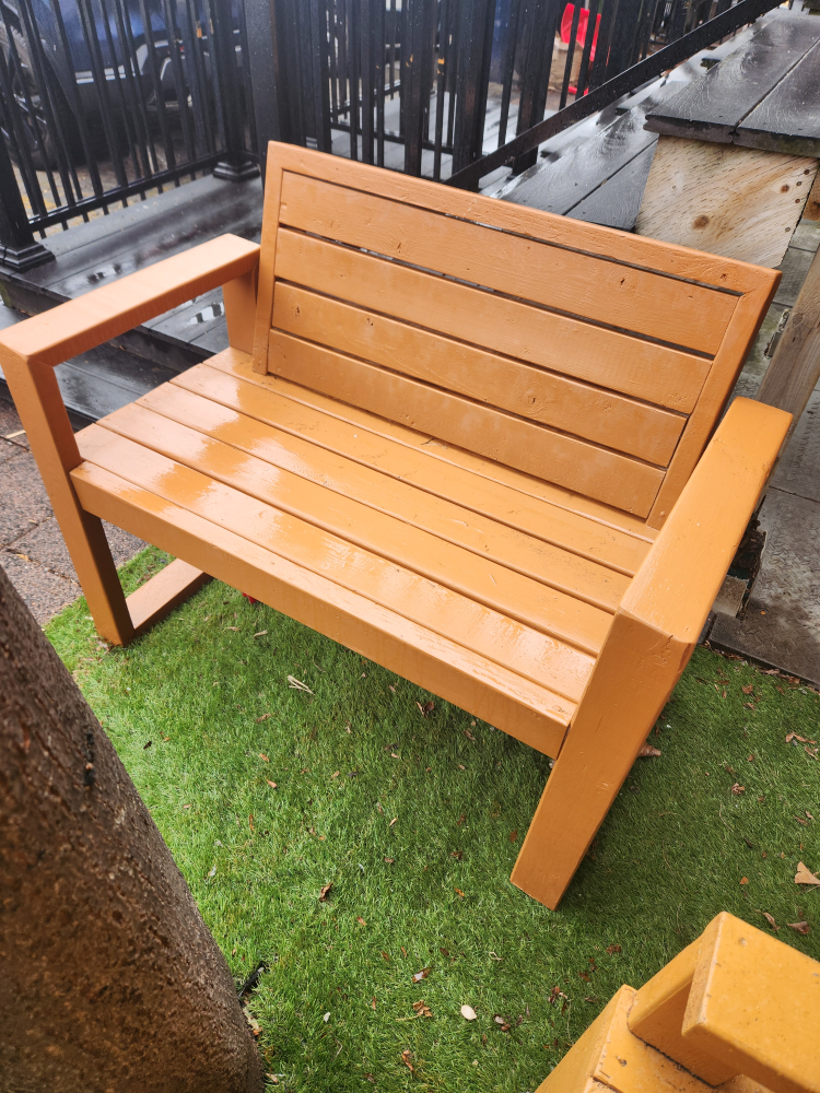 Unique and Rustic Outdoor Wooden Bench - photo 2