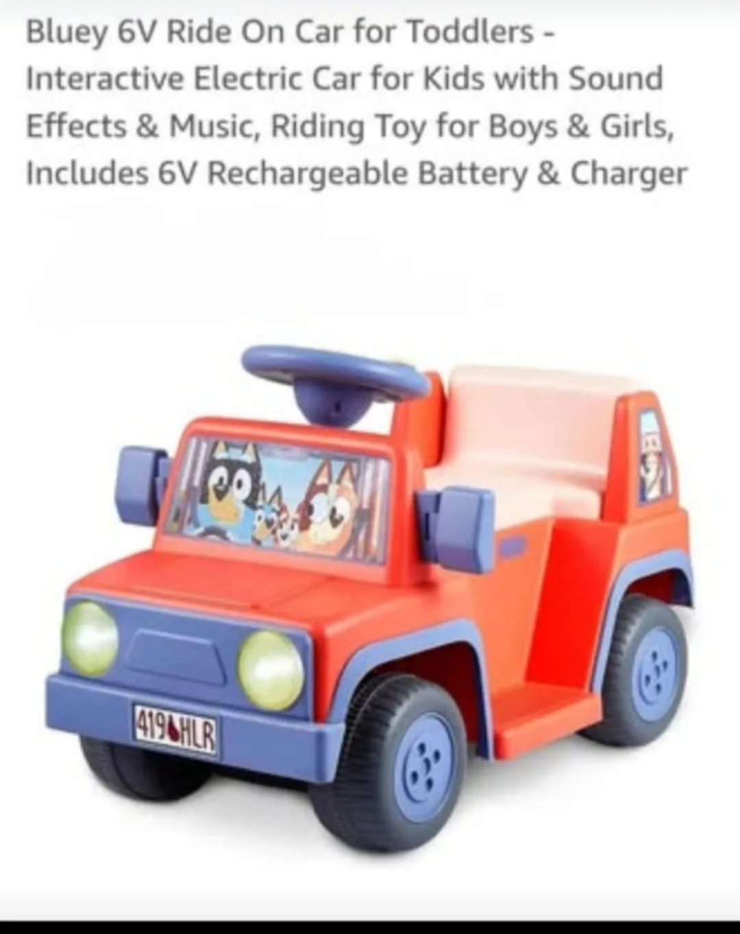 Bluey Ride-On Toy Car image indicator(8)