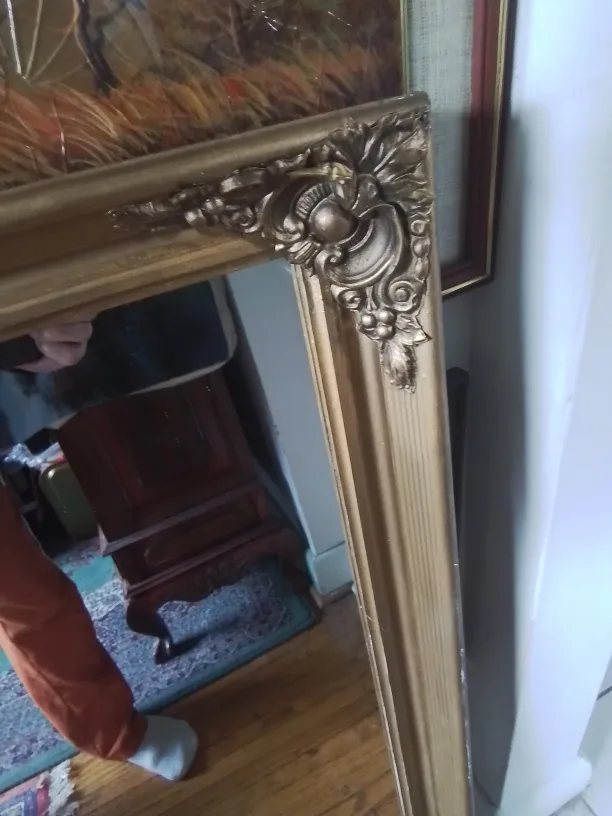 Large Ornate Gold Framed Mirror antique-style💚 image indicator(3)