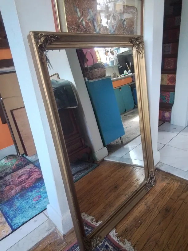 Large Ornate Gold Framed Mirror antique-style💚 image indicator(4)