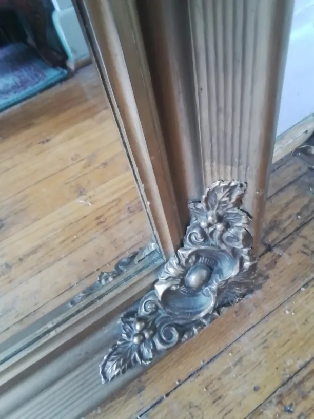 Large Ornate Gold Framed Mirror antique-style💚 image indicator(5)