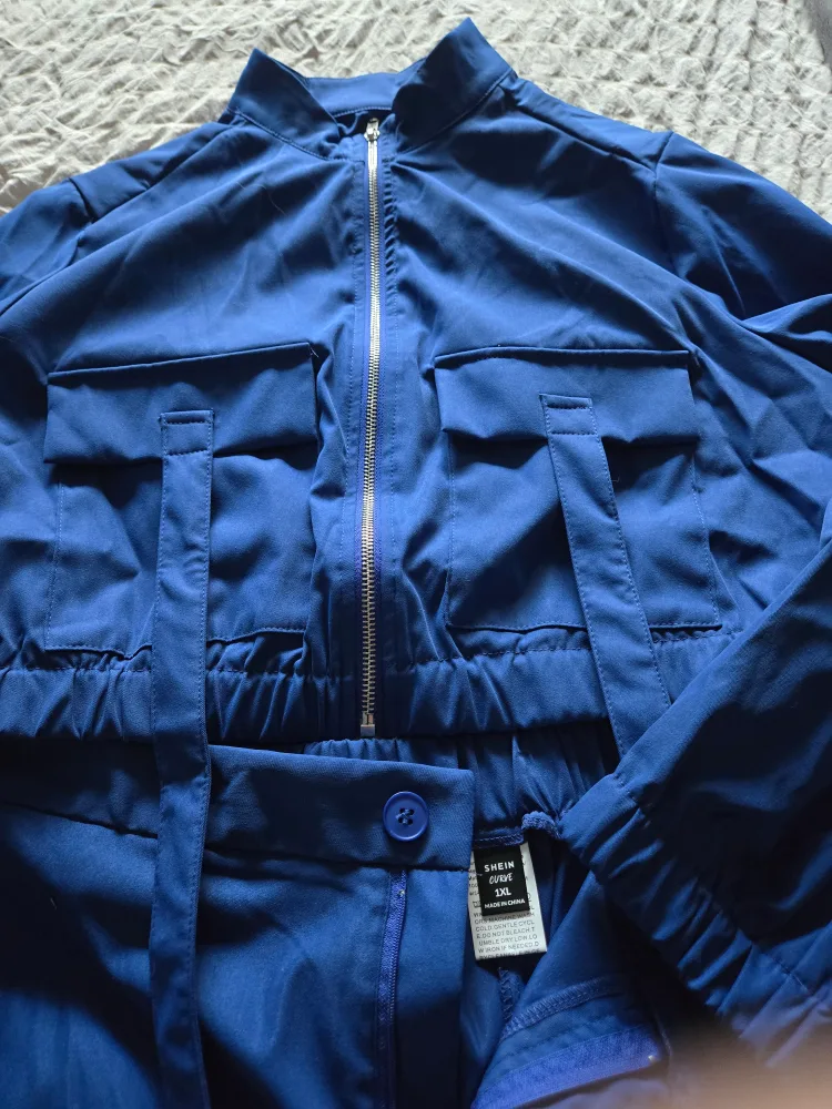 SHEIN Blue Utility Jumpsuit - Size XL image indicator(3)