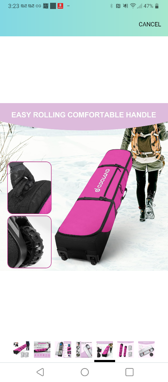 Olrando Ski and Snowboard Travel Bag - Pink - photo 5