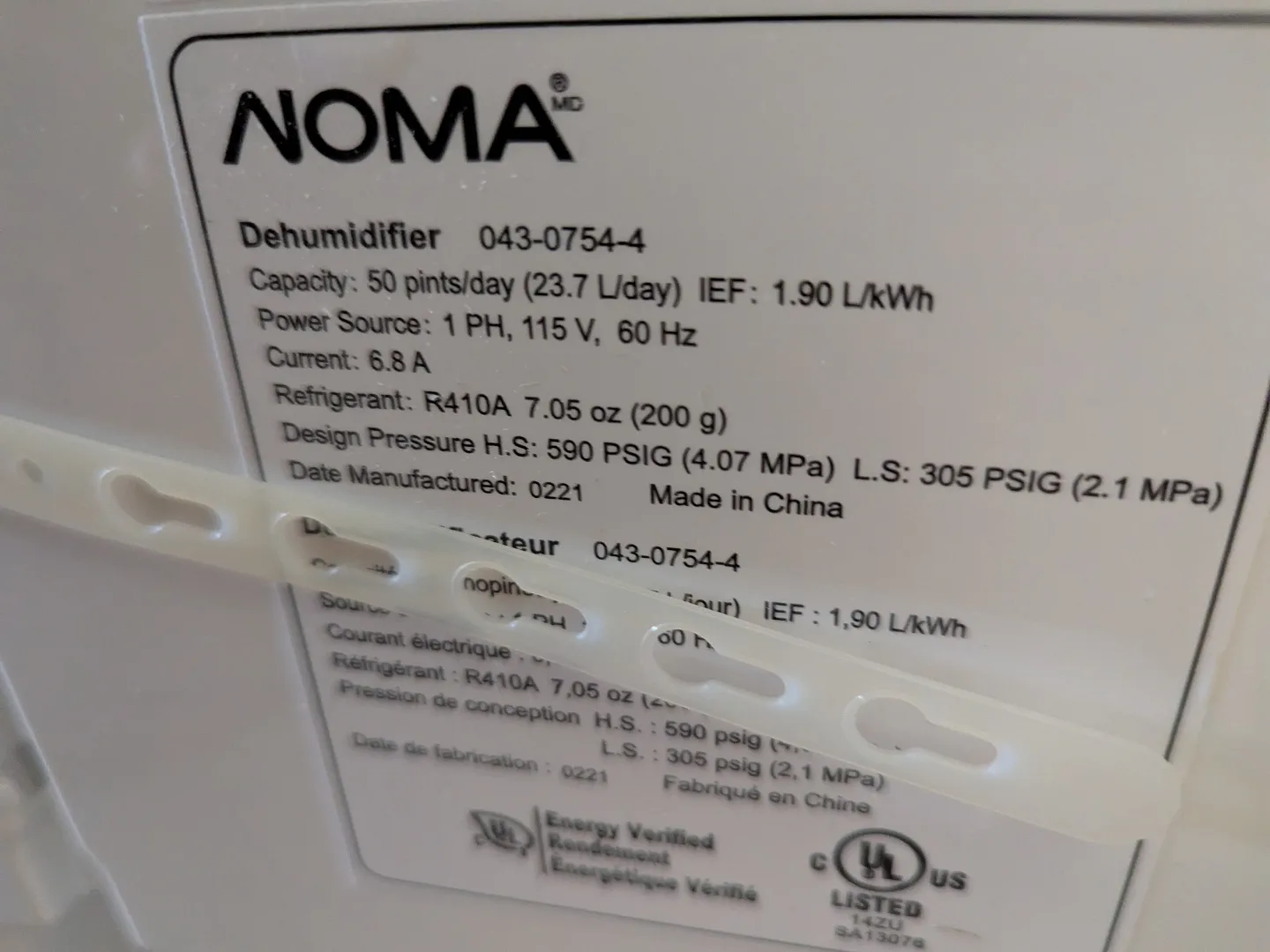 NOMA 50 Pint Dehumidifier thumbnail