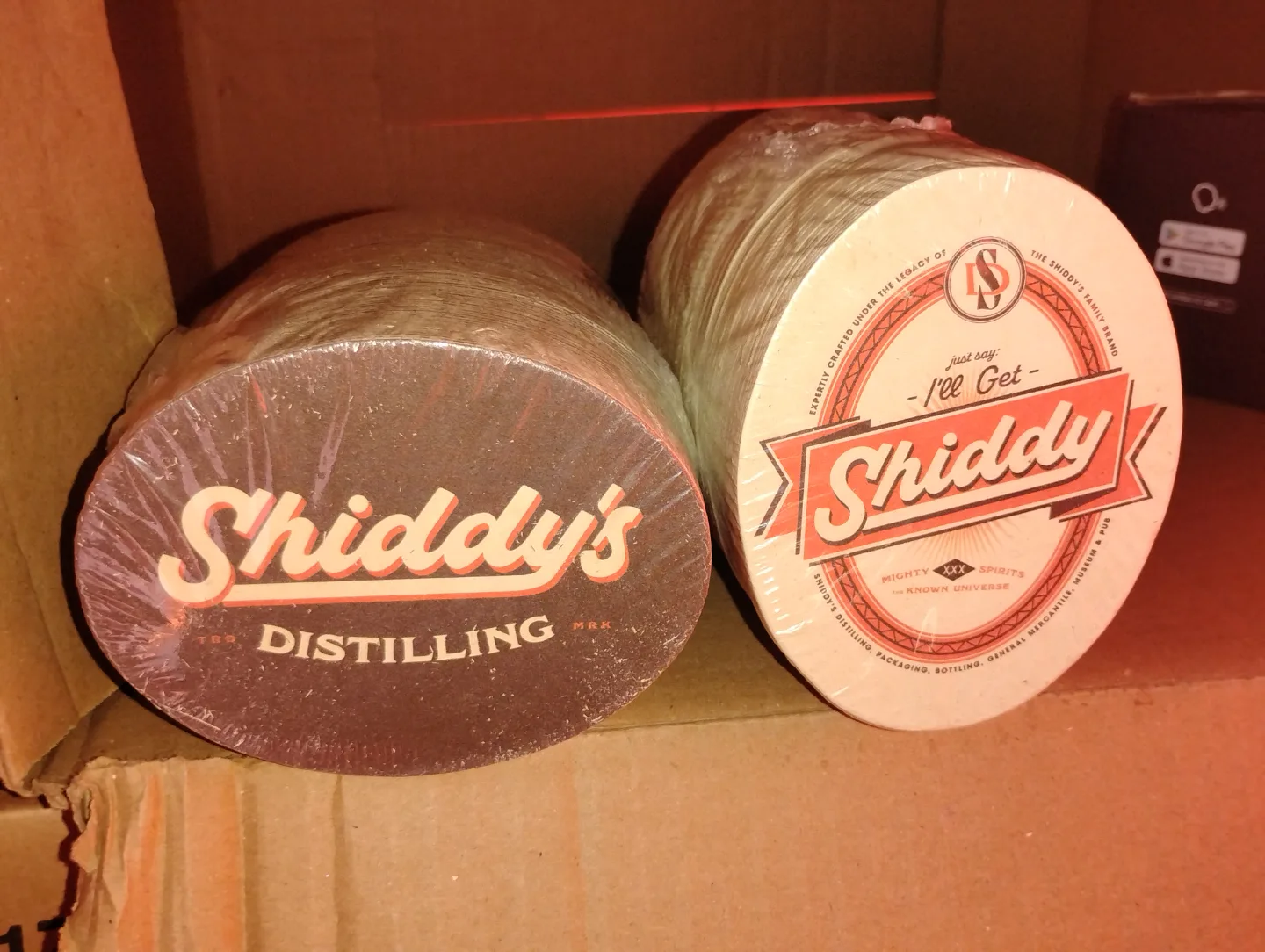 Shiddy's Distilling Coasters (2 packs). $25 pkg thumbnail