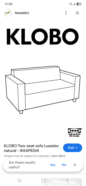 IKEA KLOBO Two-Seat Sofa - White - photo 5