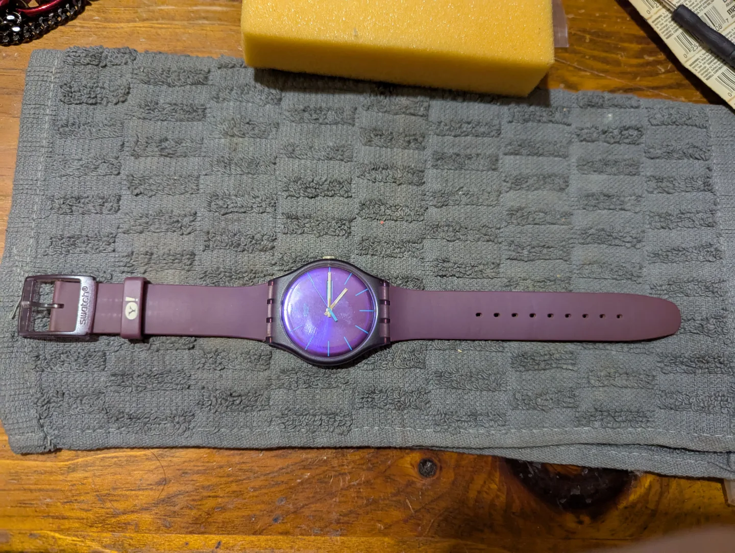 Swatch watch, purple, quartz thumbnail