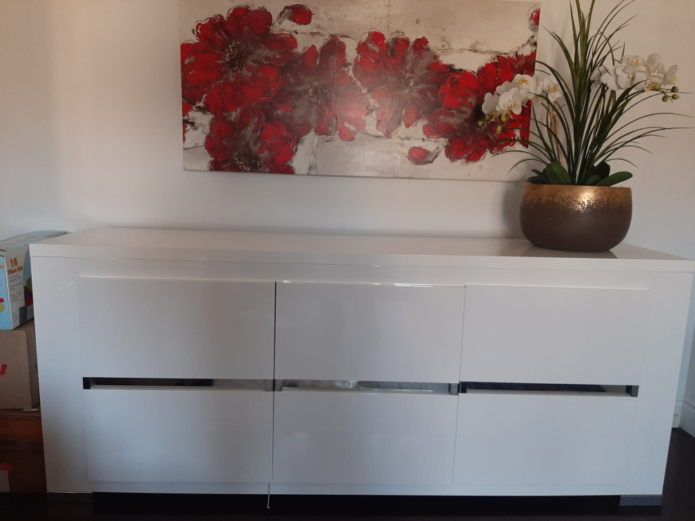 Modern White High Gloss Buffet/Sideboard - photo 2
