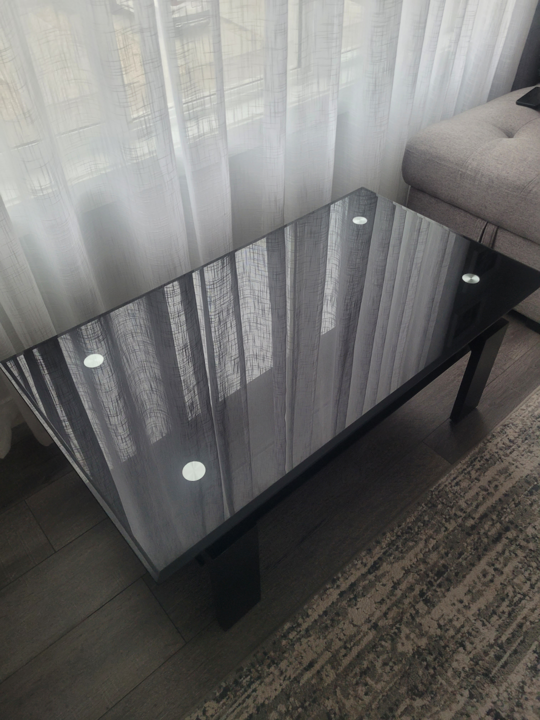 Modern Black Glass Coffee Table
