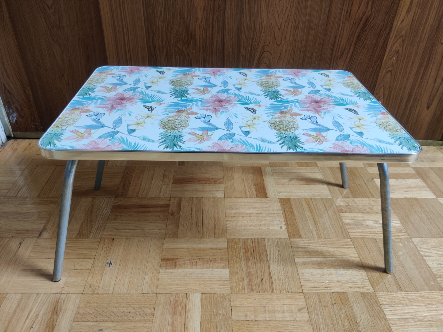 Portable Folding Table with Tropical Print - photo 2