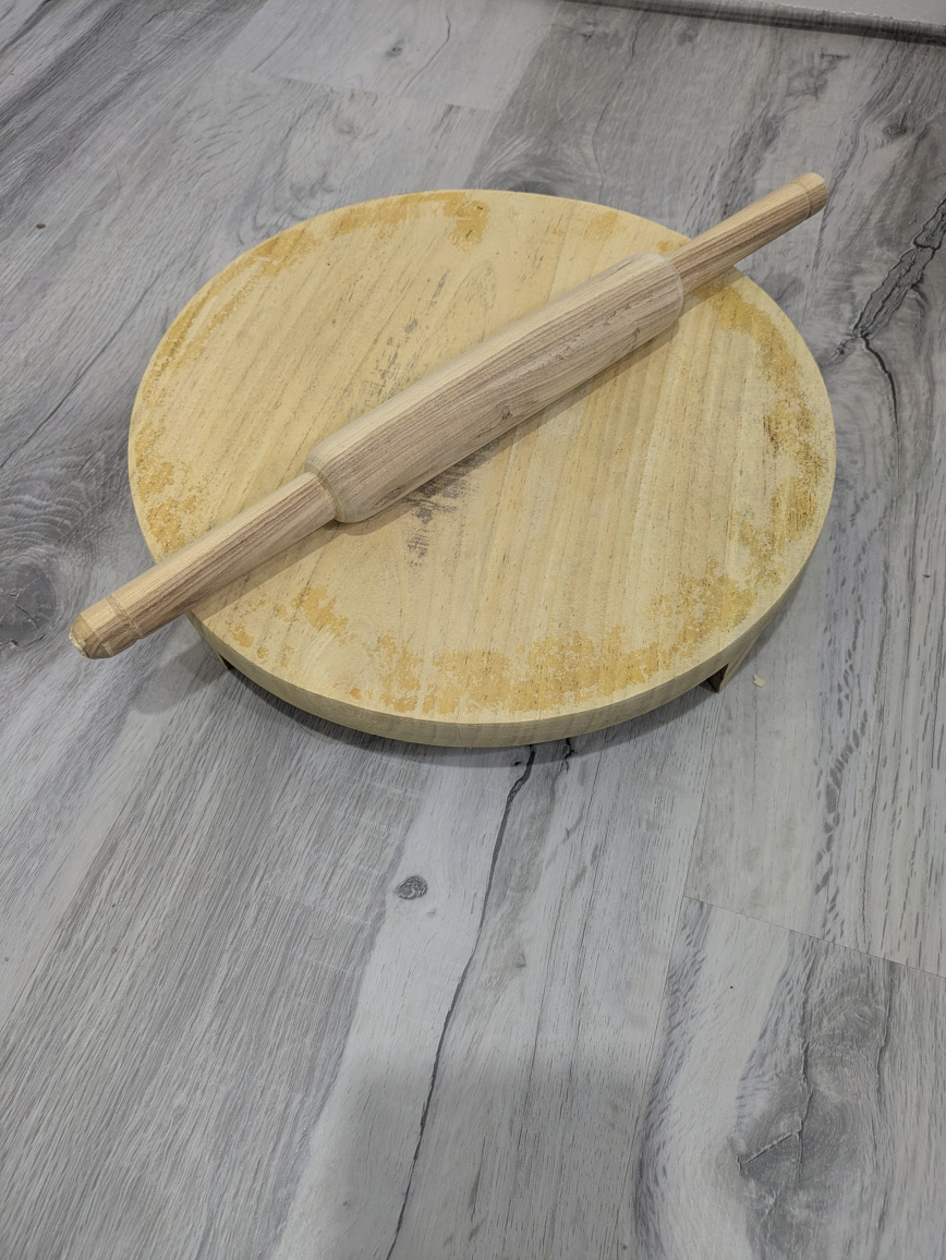 Wooden Rolling Pin and Dough Board Set