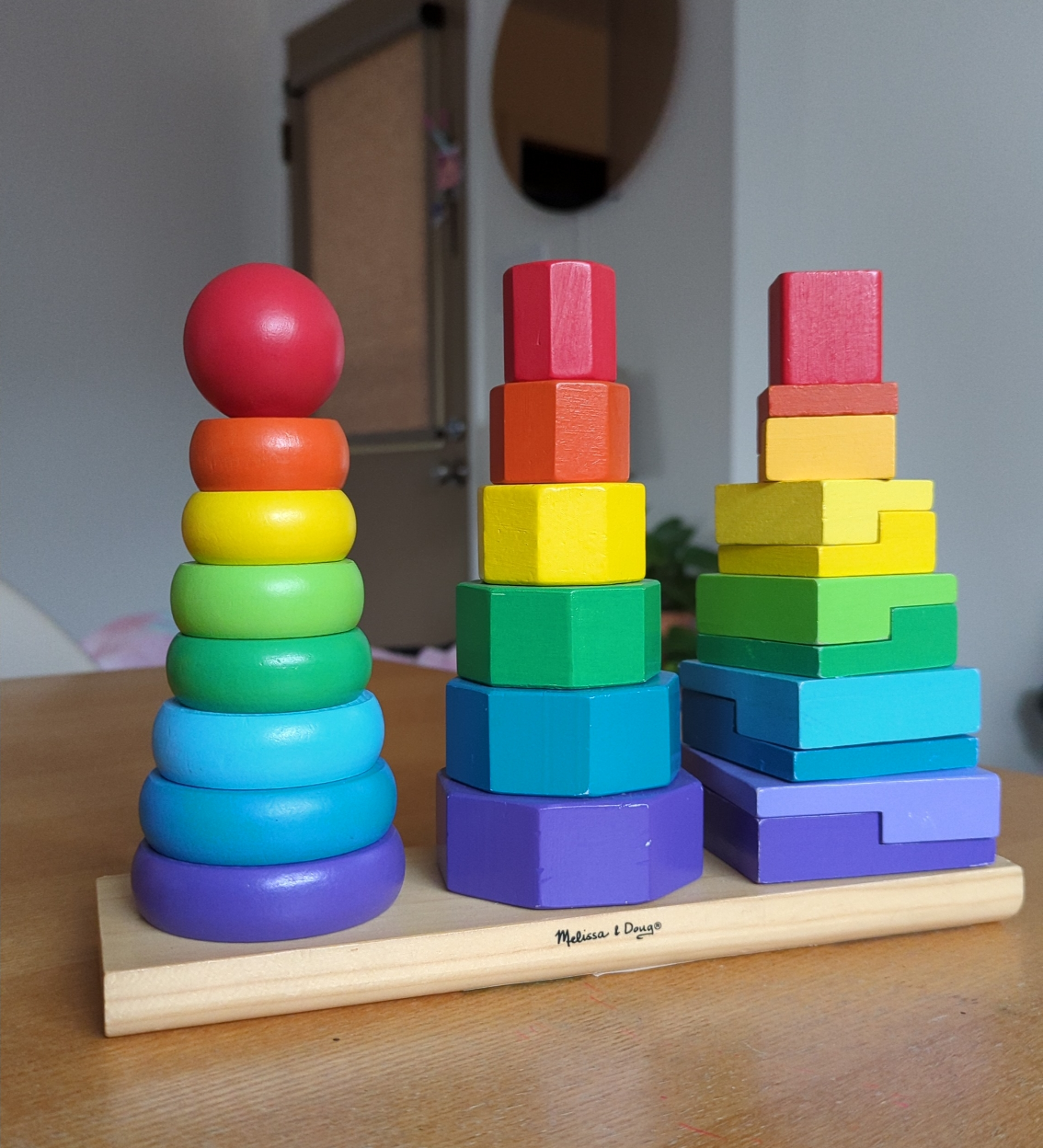 Melissa & Doug Wooden Stacking Toy Set