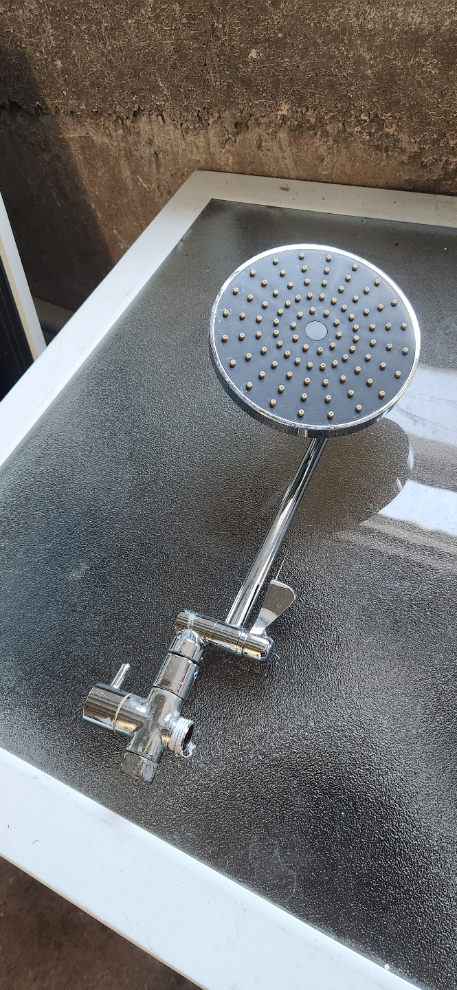 Chrome Shower Head with Adjustable Arm