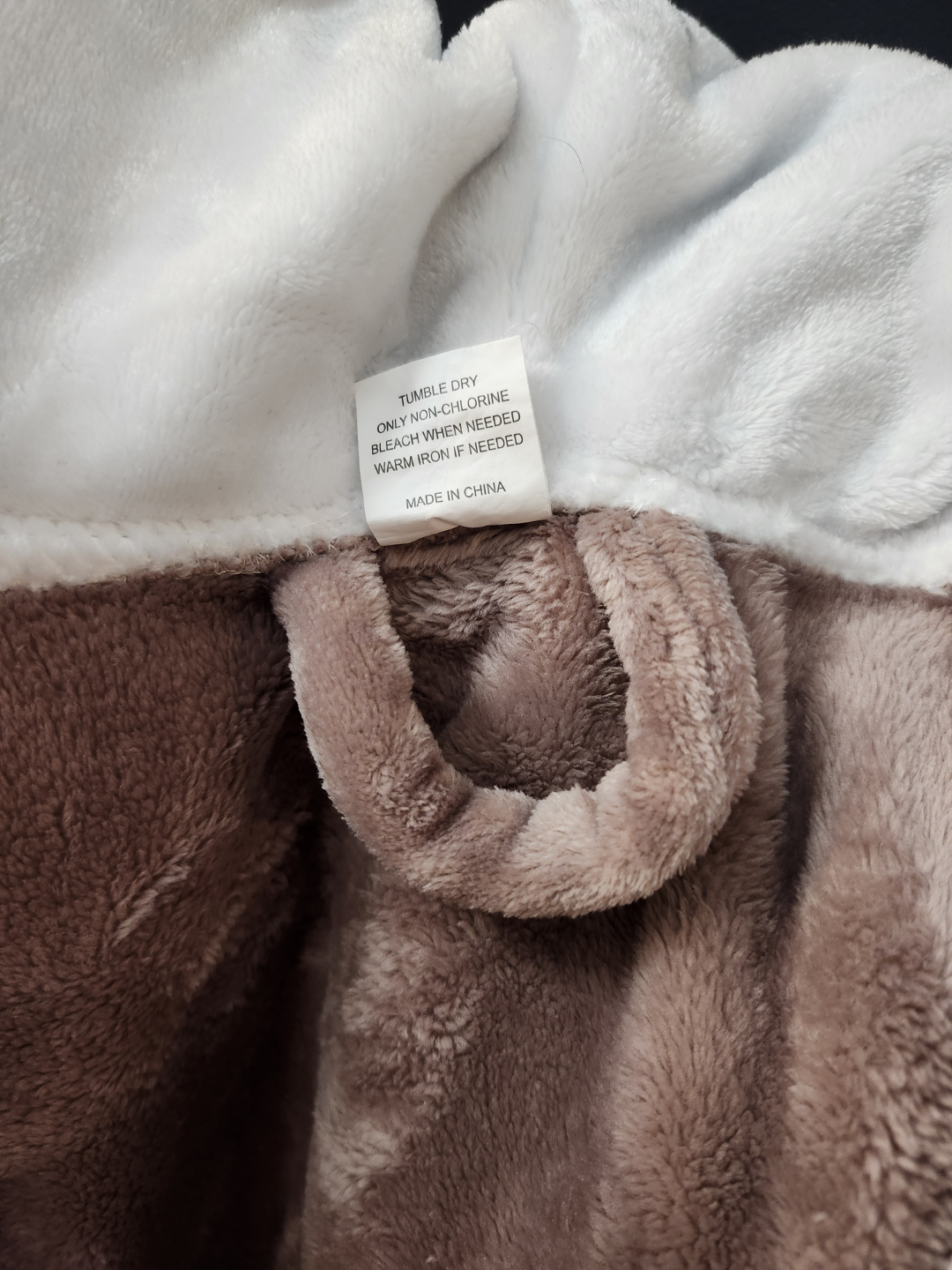 Cozy Hooded Fleece Robe - Brown - photo 5