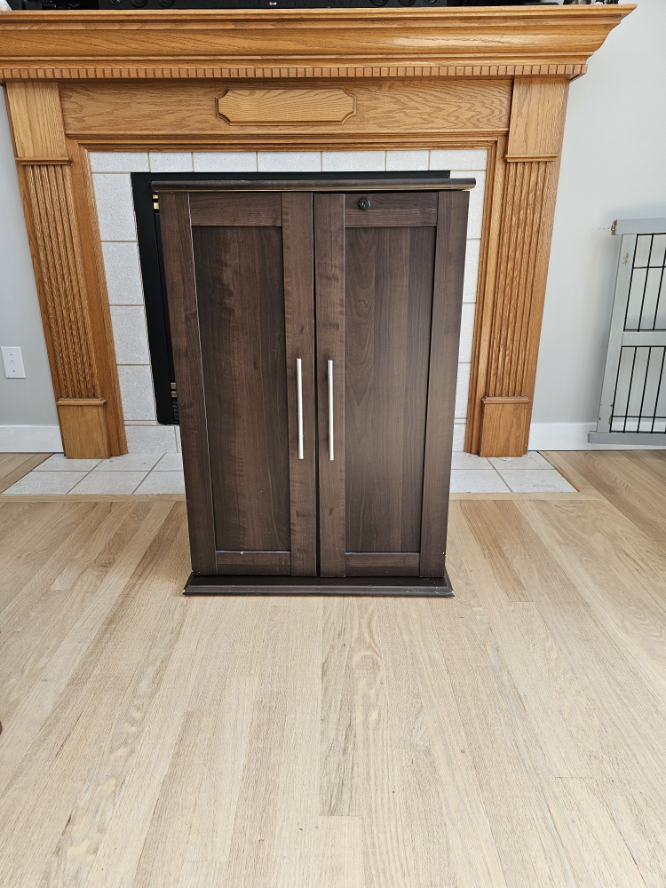 Dark Brown Wooden Storage Cabinet