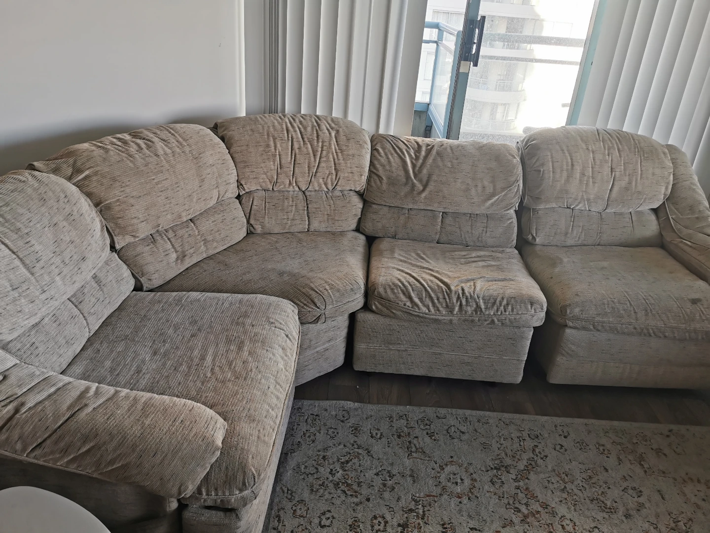 **FREE**Beige Reclining Sectional Sofa