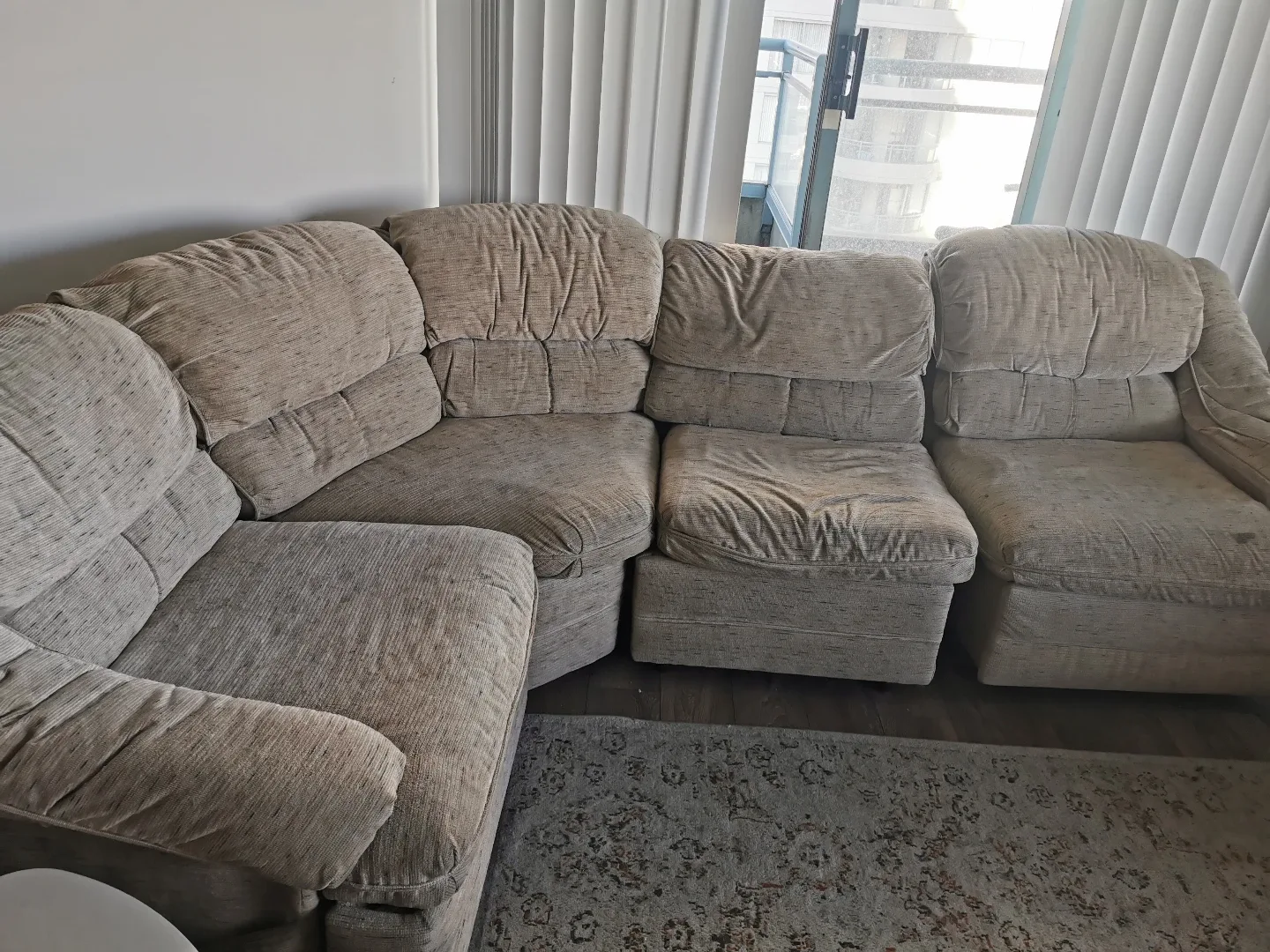 **FREE**Beige Reclining Sectional Sofa