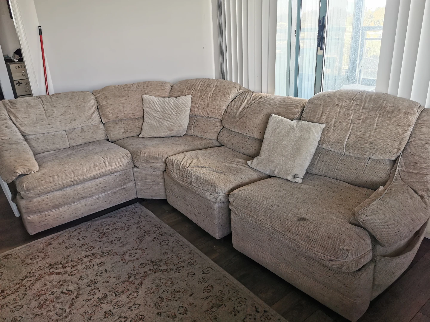 **FREE**Beige Reclining Sectional Sofa - photo 2