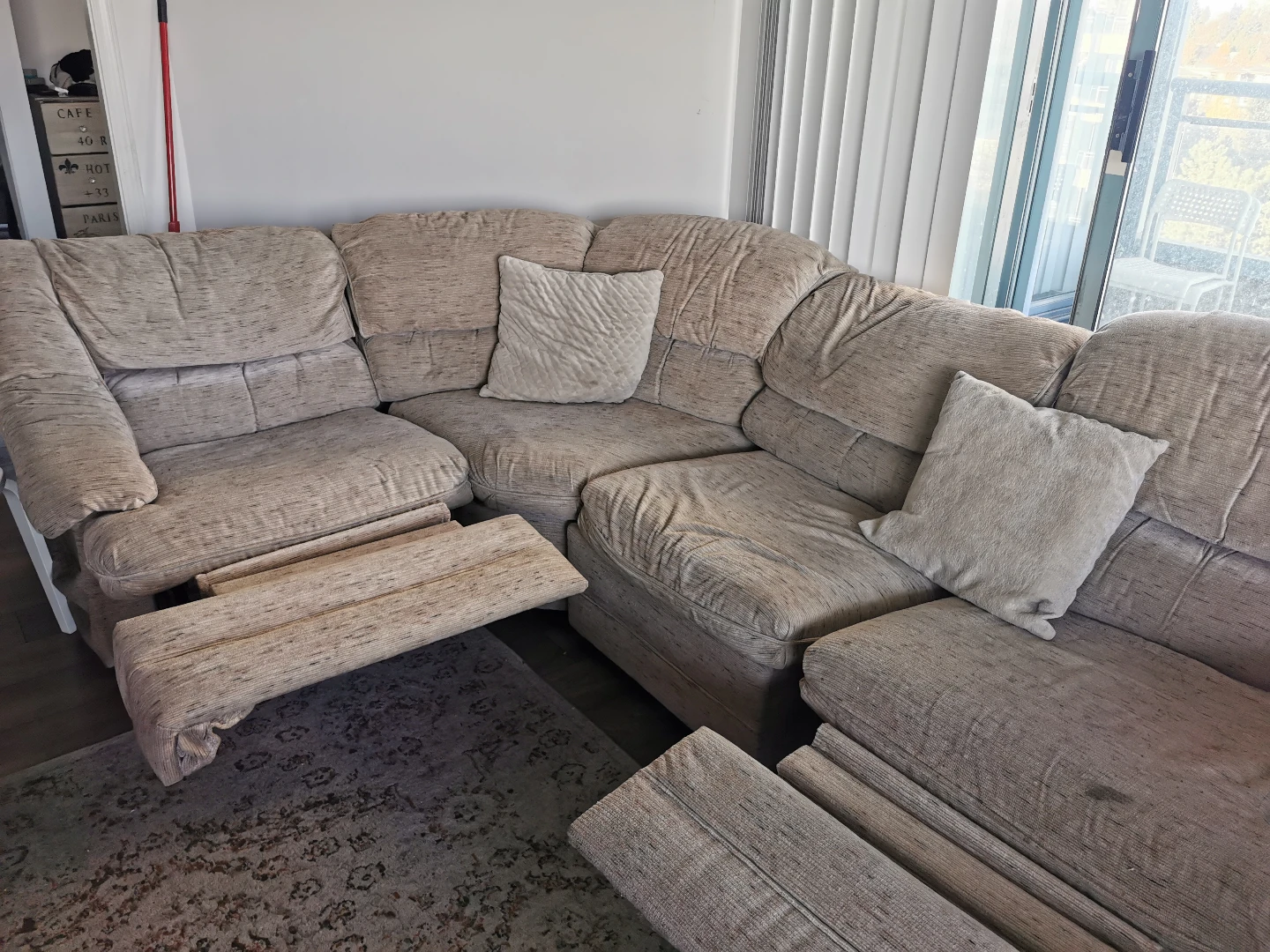 **FREE**Beige Reclining Sectional Sofa - photo 3