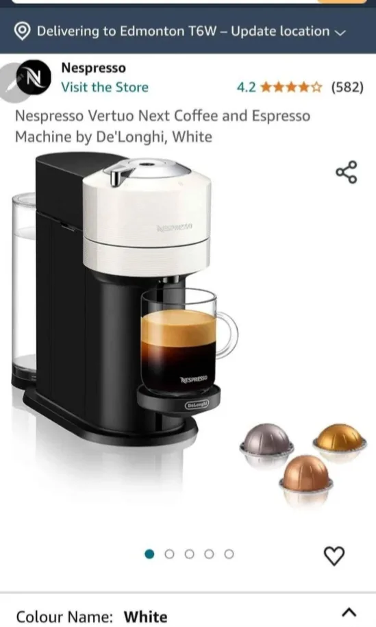 Nespresso Vertuo Next Coffee Machine with Pod Holder thumbnail
