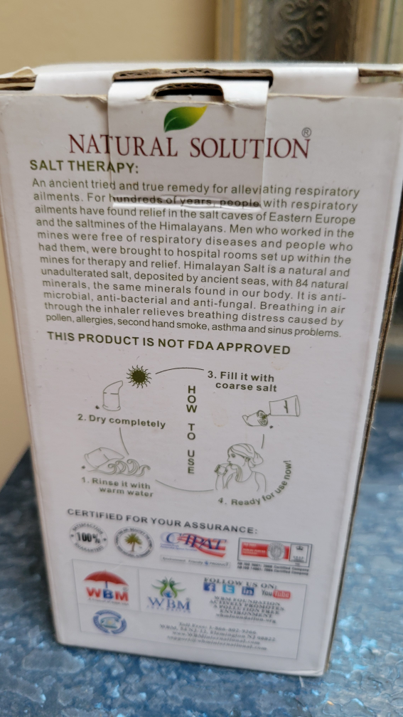 BrandNew NaturalSolutionCeramicSaltInhaler W/HimalayanPinkSalt - photo 5