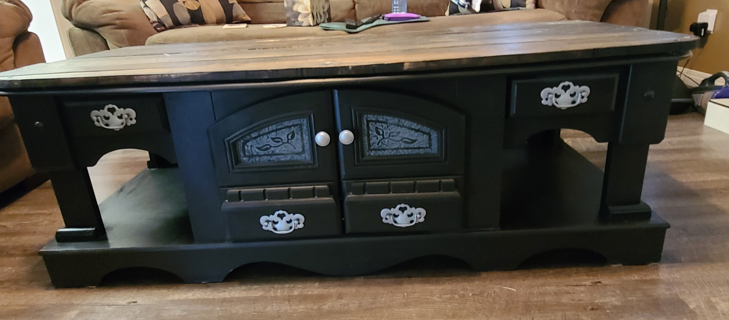 Rustic Farmhouse Coffee Table with Storage