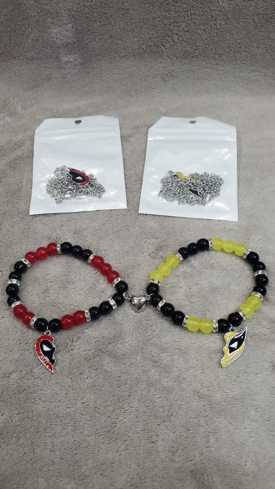 Deadpool & Wolverine Best Friend Necklaces & Bracelets Set