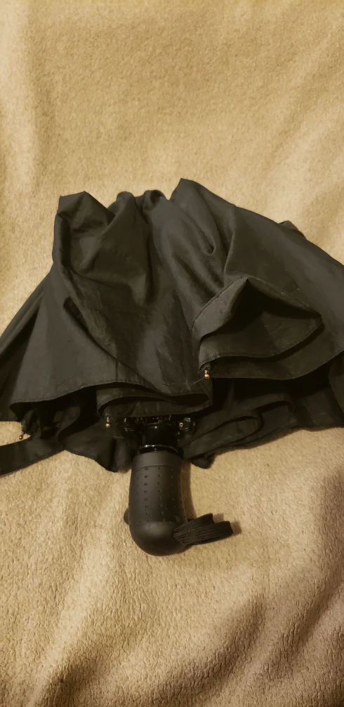 Black automatic folding umbrella