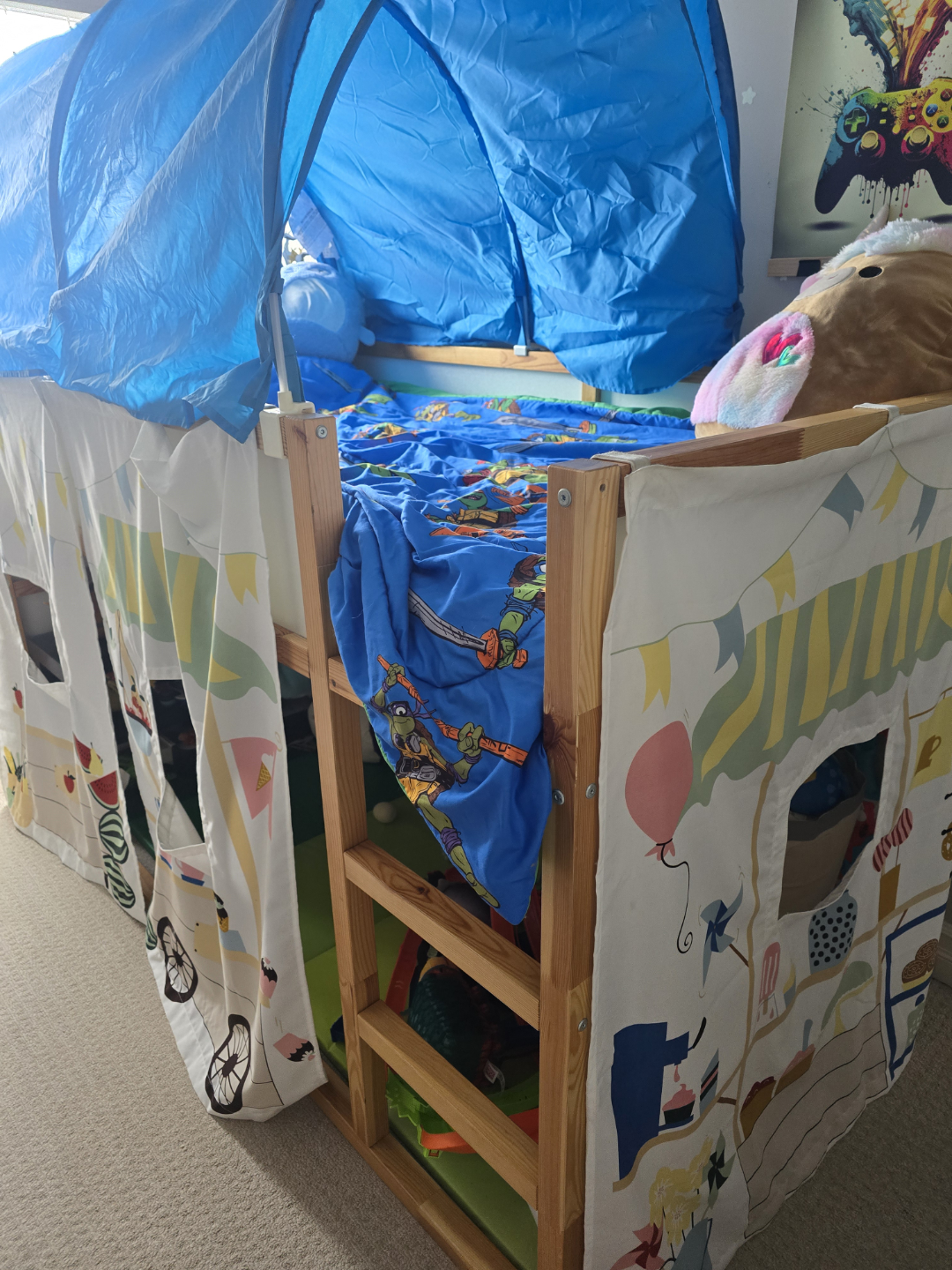 IKEA Kura Bed Frame with Market and tent Tent - photo 5