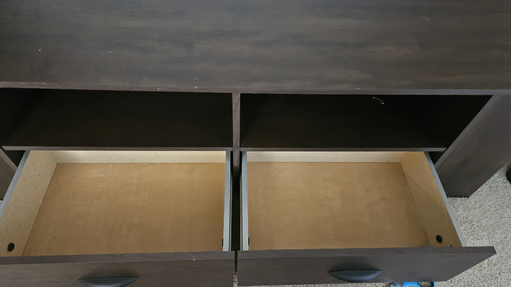 Dark Brown Media with Two Drawers Tv stand
