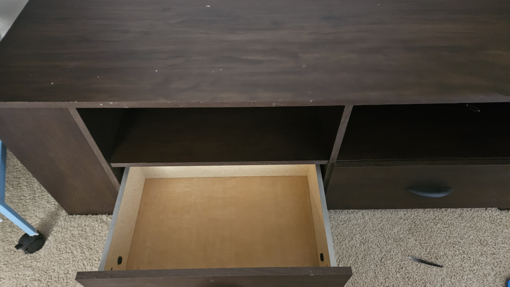 Dark Brown Media with Two Drawers Tv stand - photo 2