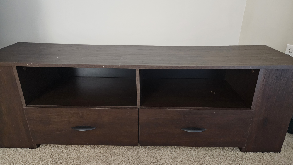 Dark Brown Media with Two Drawers Tv stand - photo 3