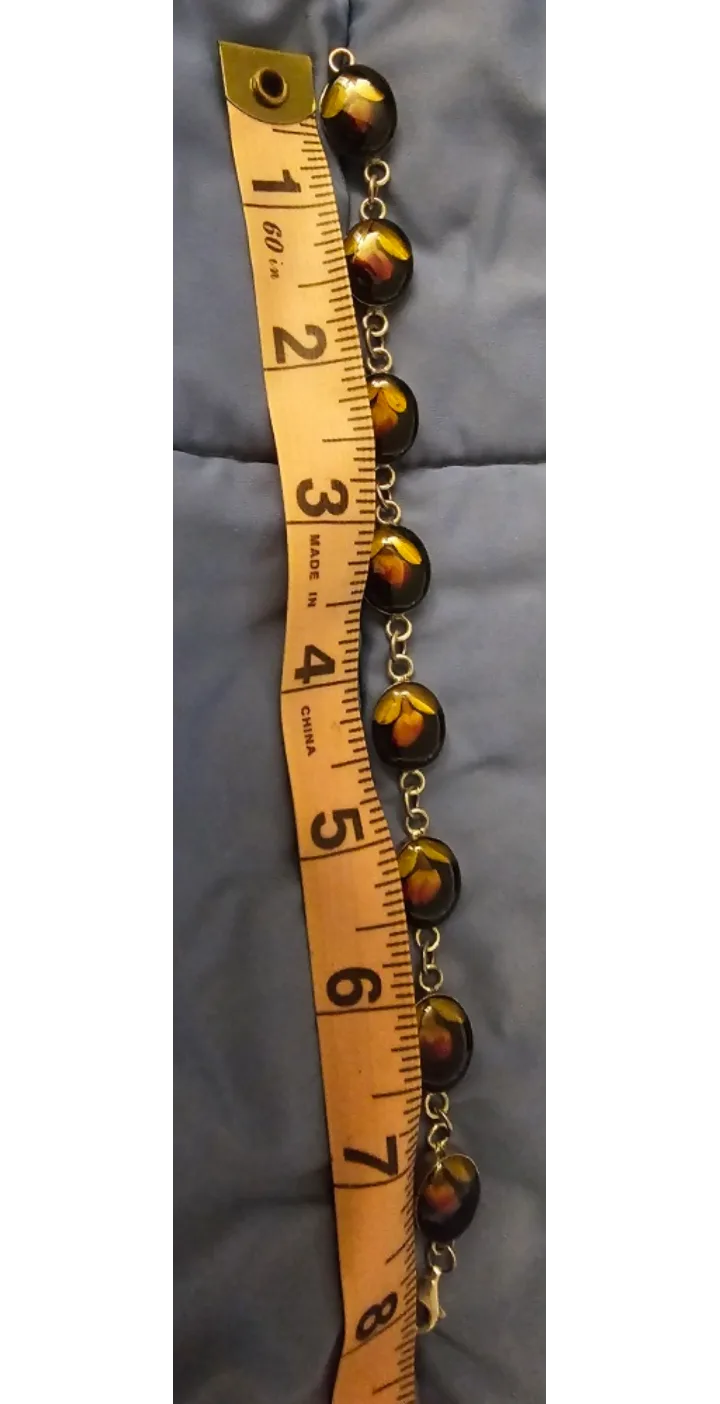 💚sterling silver 9.25 Unique Floral Bracelet image indicator(2)