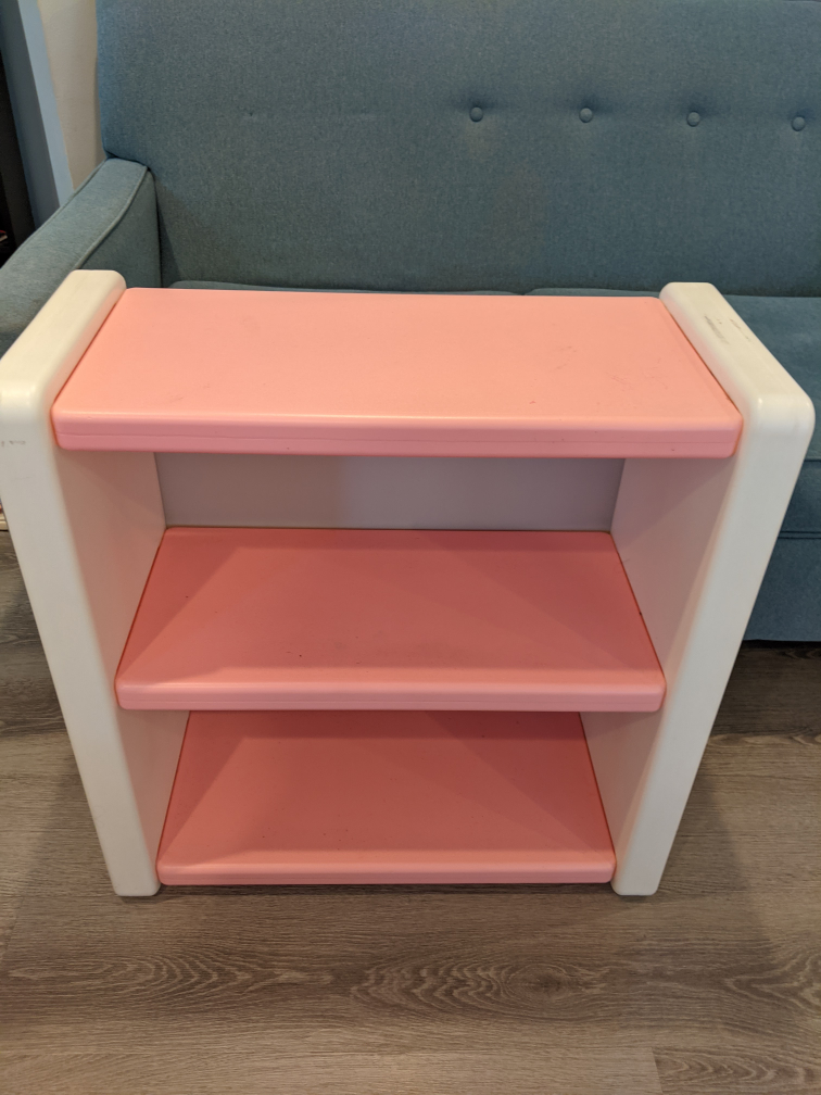 Little Tikes 3-Shelf Bookcase - Pink & White