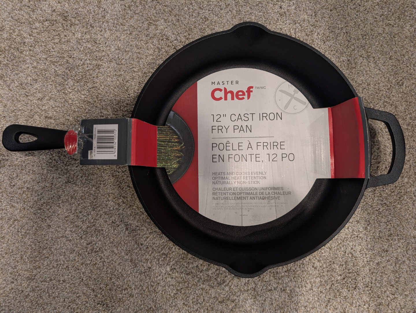 Master Chef 12" Cast Iron Fry Pan