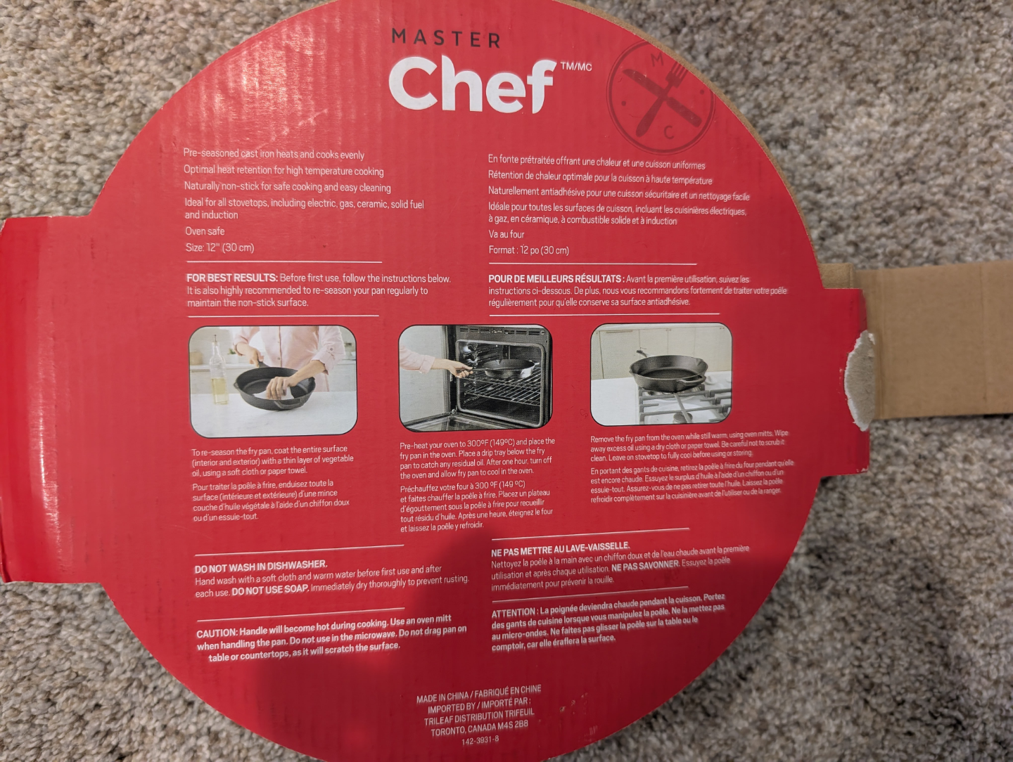Master Chef 12" Cast Iron Fry Pan - photo 4